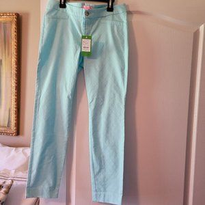 Lilly Pulitzer Kelly skinny ankle pant. Seasalt blue.